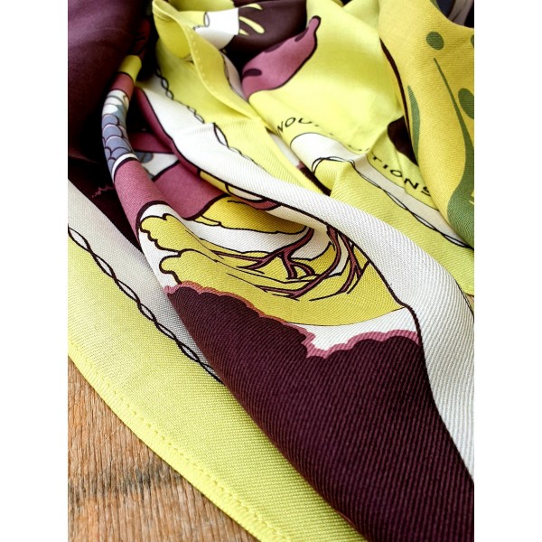 Inoui Editions šilko ir modalo skara JARDIN ANISE